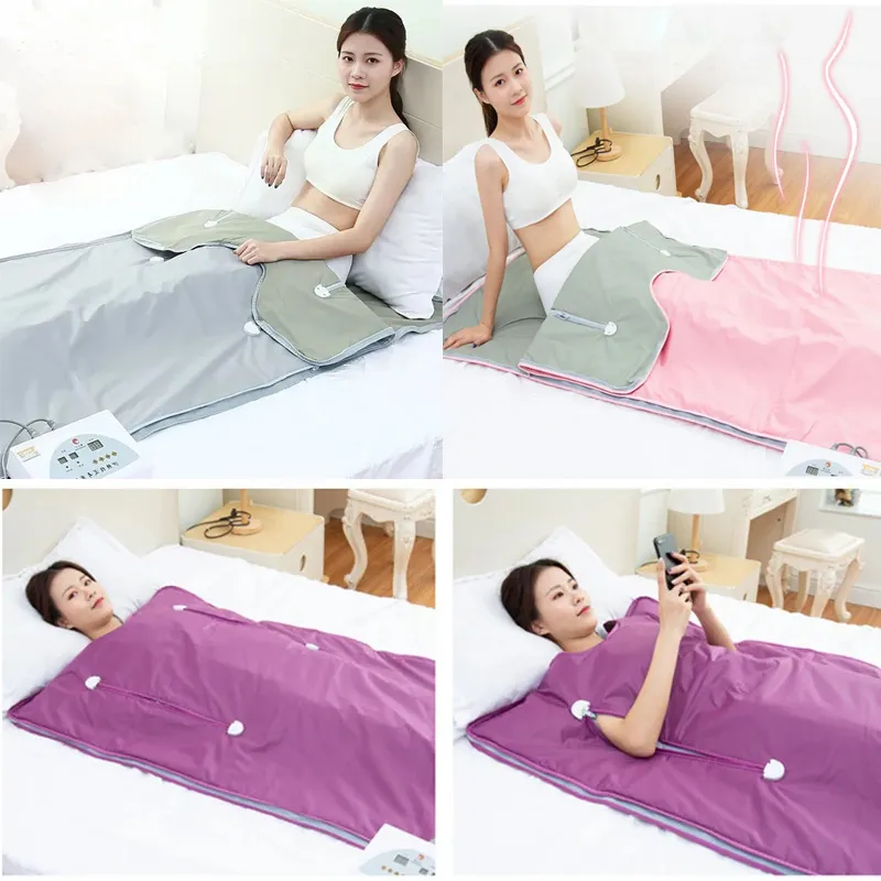 Sauna blanket power adapter options showing US UK AU EU plugs for global compatibility.