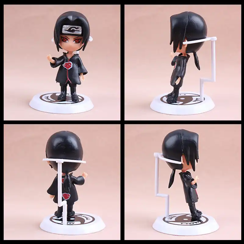 Gaara Naruto mini action figure, side angle on white background..