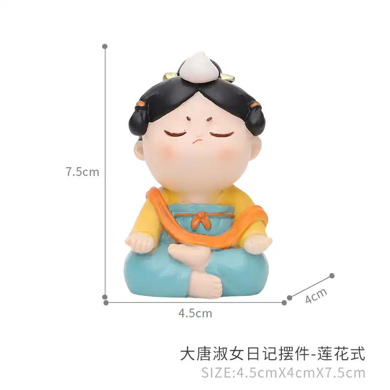 Chinese ethnic doll displayed as tourism souvenir with cultural characteristics.