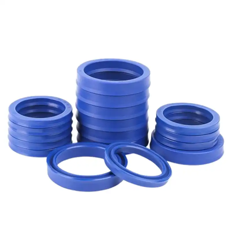 Close-up view of single lip U-cup design hydraulic seal showing precision manufacturing quality.