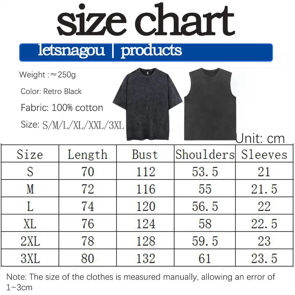 Washed black anime T-shirt with vibrant design, displayed on hanger..