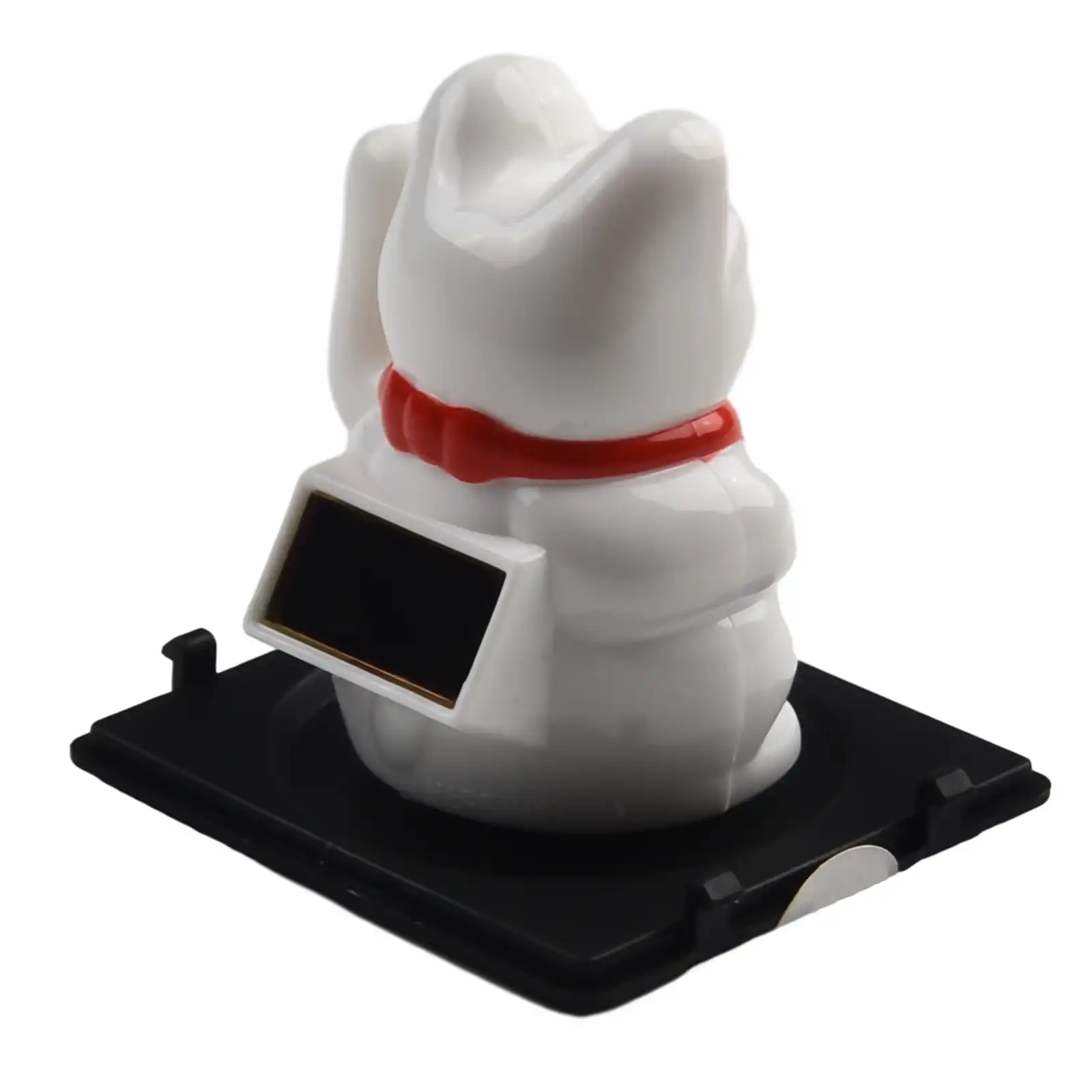 Solar powered maneki neko bringing traditional Japanese fortune to modern cars.