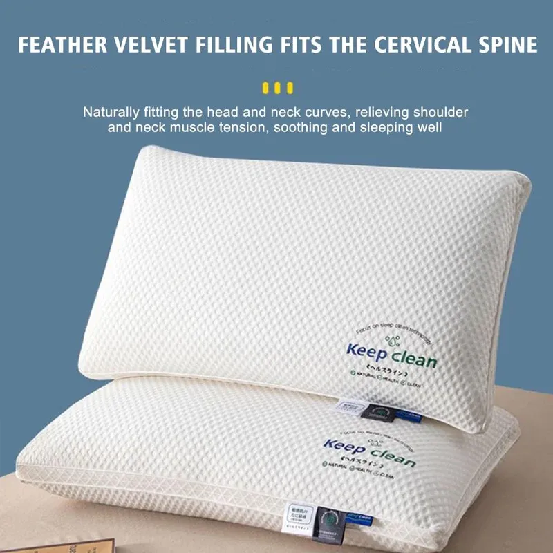 Close-up view of high elasticity non-collapse polyester fiber filling and massage points.