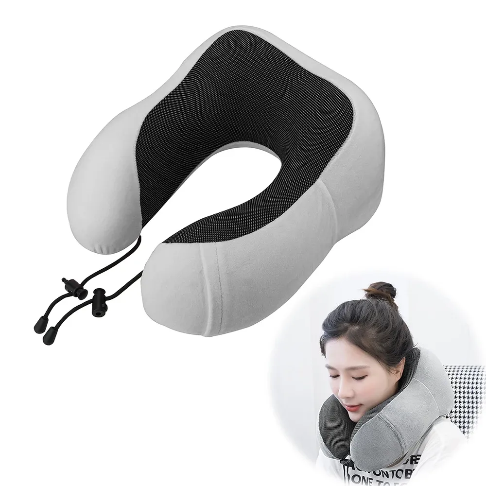 Pink color travel pillow displaying soft feminine design option for female travelers.