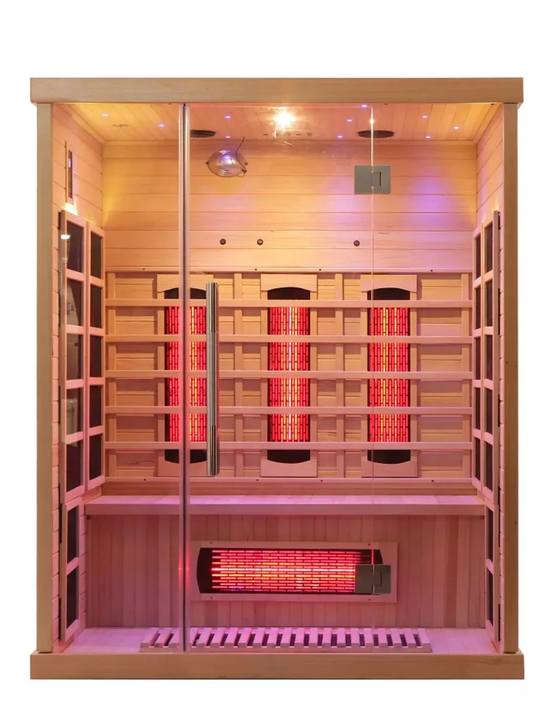 Dual voltage 110V 220V compatibility options for international sauna installations.