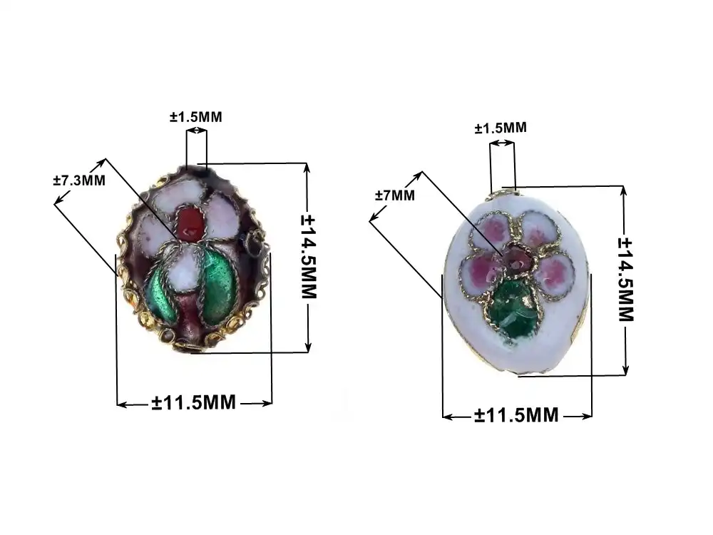Professional jewelry making setup featuring cloisonne copper beads and crafting tools.