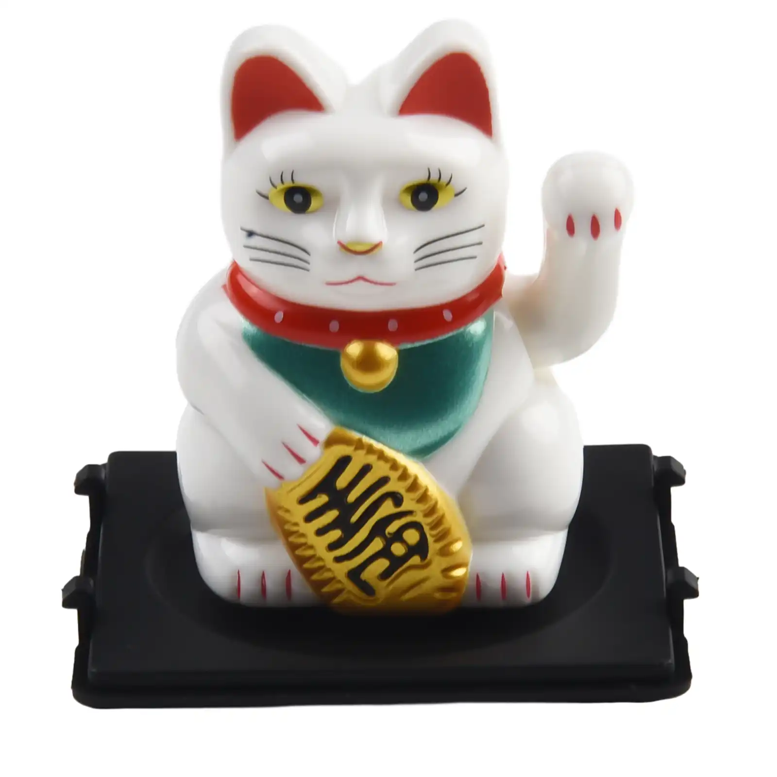 Lucky cat decoration dimensions 4.6x4.1x5.2cm perfect for car dashboard space.