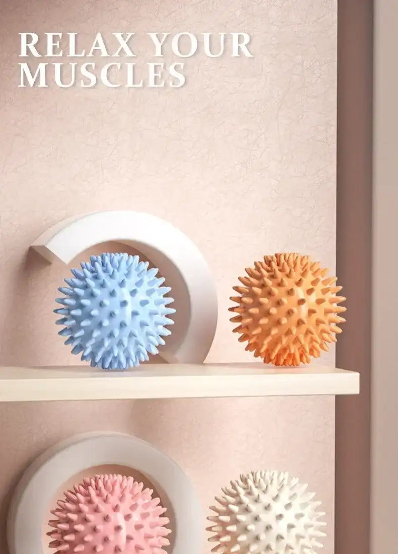 Fascia muscle massage ball, close-up on white background..