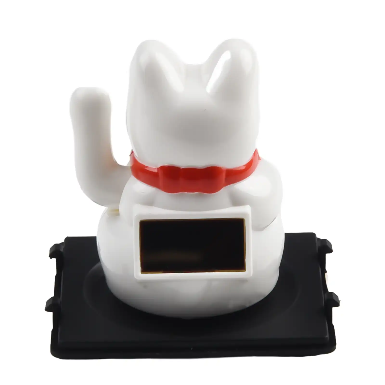 Maneki neko dashboard ornament creating positive driving experience atmosphere.