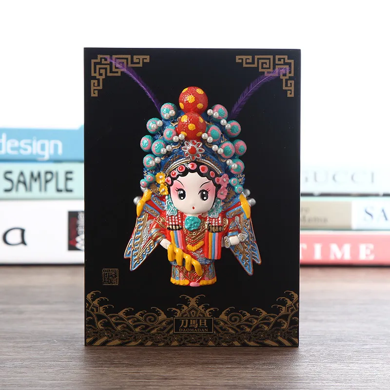 Cultural souvenir collection showcasing authentic Chinese opera face changing ornament craftsmanship.