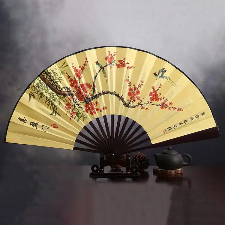 Front silk surface featuring retro Chinese decorative patterns with vintage artistic design elements.