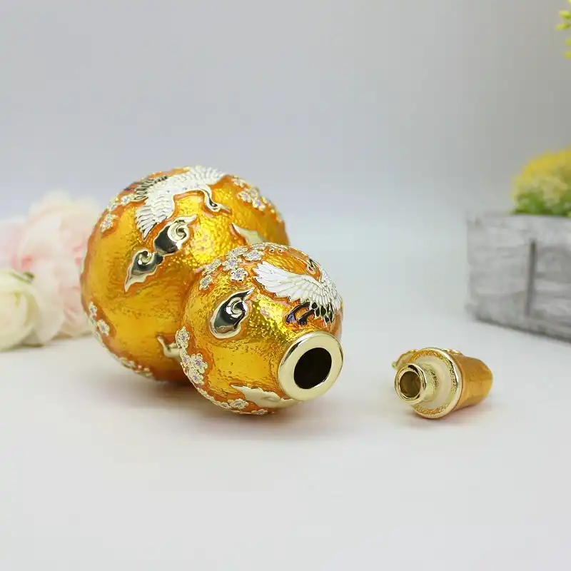 Wu lou feng shui trinket box in bedroom decor setting with spiritual ambiance.