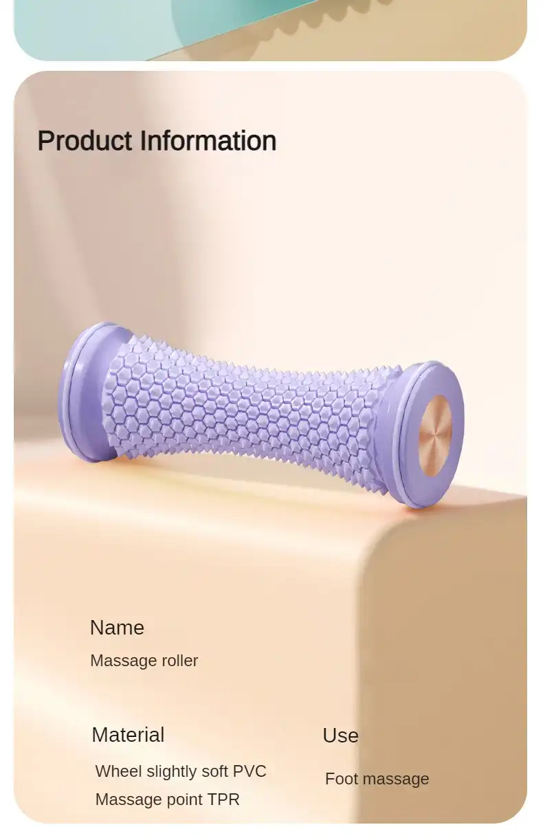 Multiple colored foot rollers arranged to display available color options for personal preference.