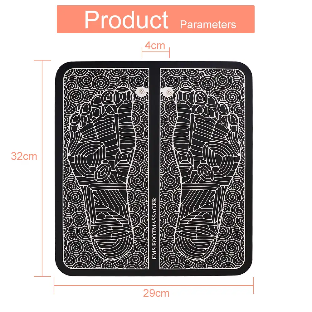 EMS foot massager for blood circulation, displayed outdoors..