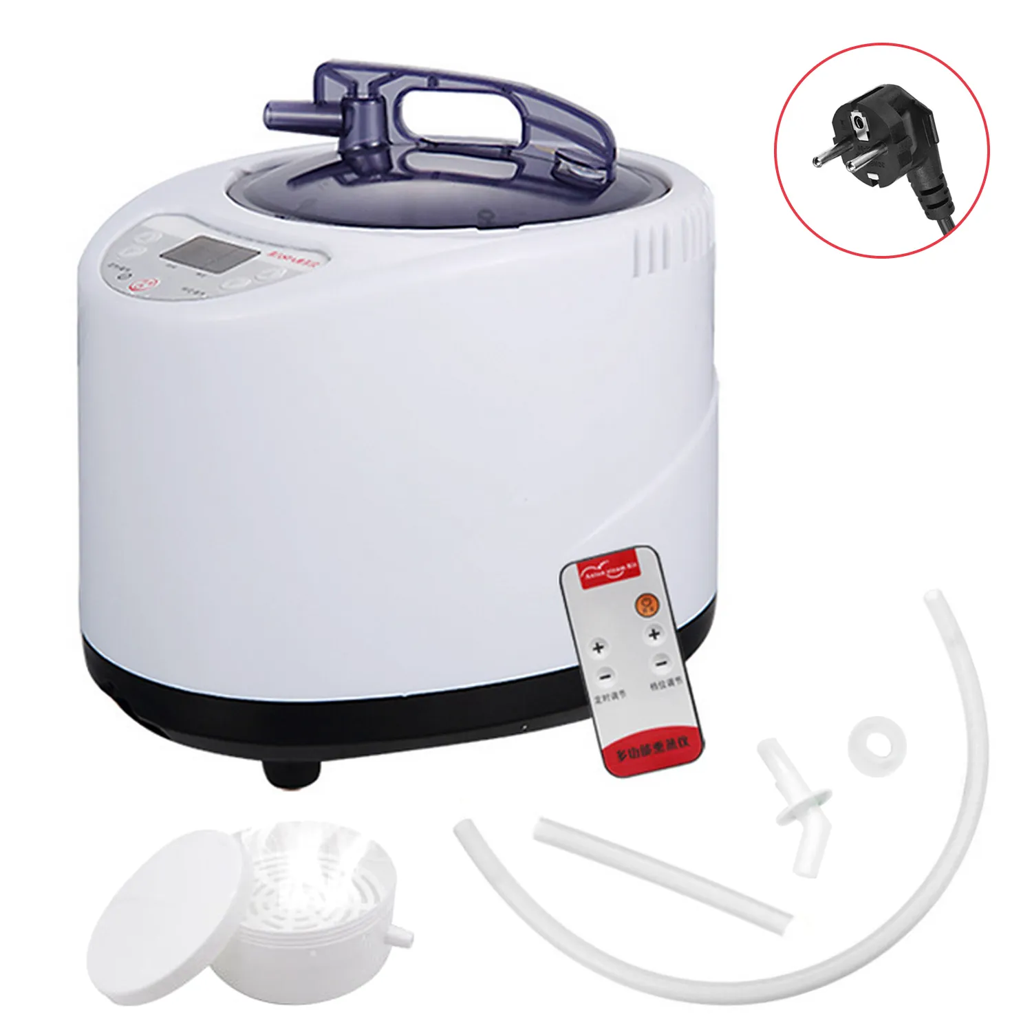 Self-contained portable sauna installation showing easy setup process in home environment.