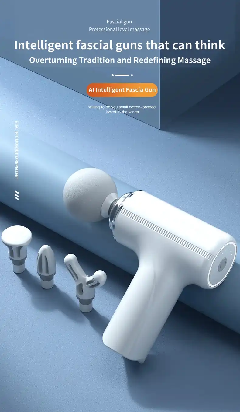 EVANOVM fascial massage gun, used for leg relief..