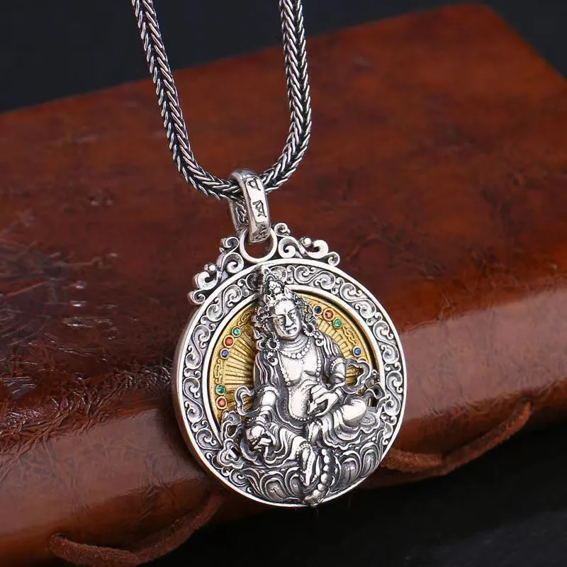  Detailed view of Amitabha Buddha pendant design showing sacred Buddhist protective symbolism.