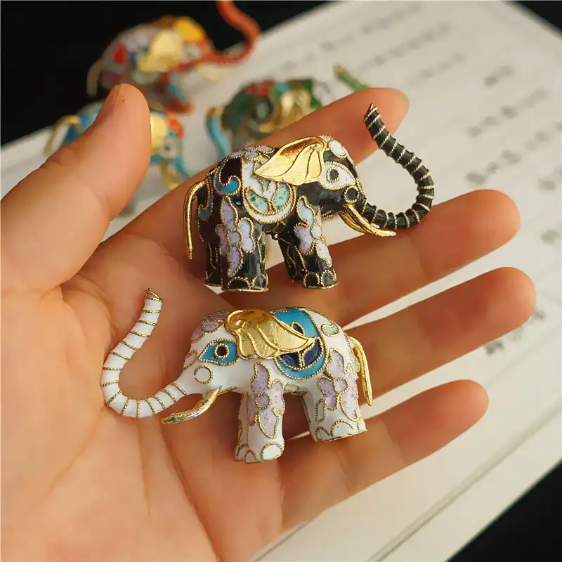 Traditional Chinese elephant motif symbolizing wisdom and good fortune in home decor.