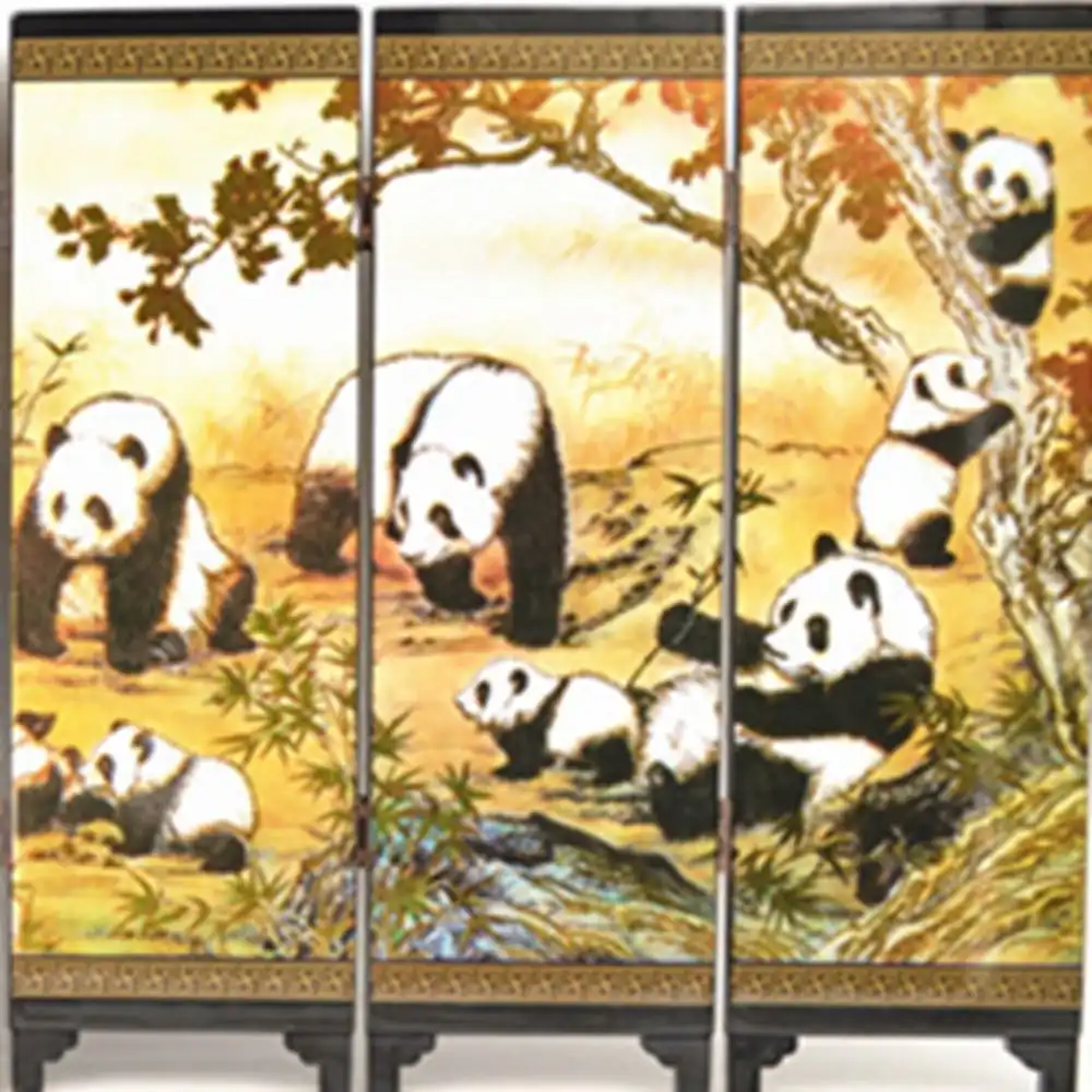 Home decor arrangement featuring Chinese room divider as sophisticated design element.