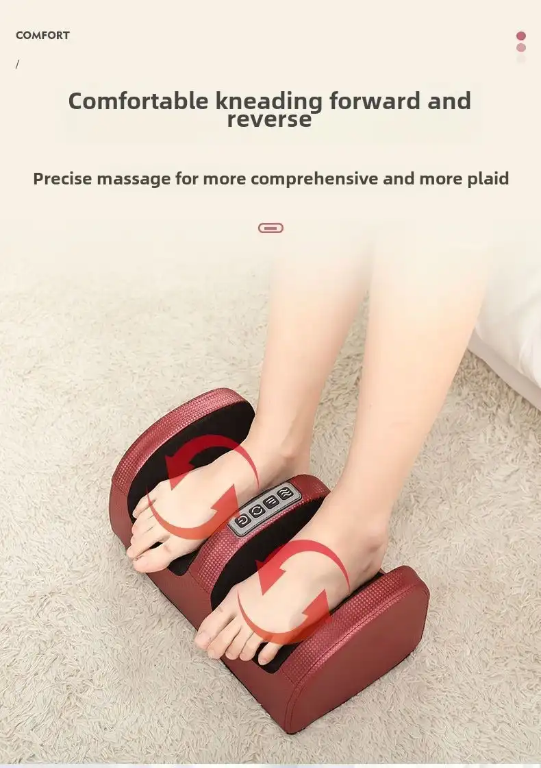 Foot massage machine with hot compress, front close-up..