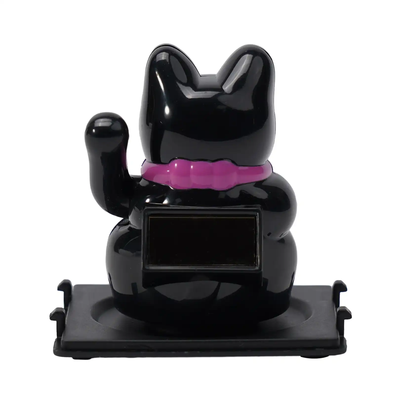 Solar powered cat decoration showing long-lasting durability and reliability.
