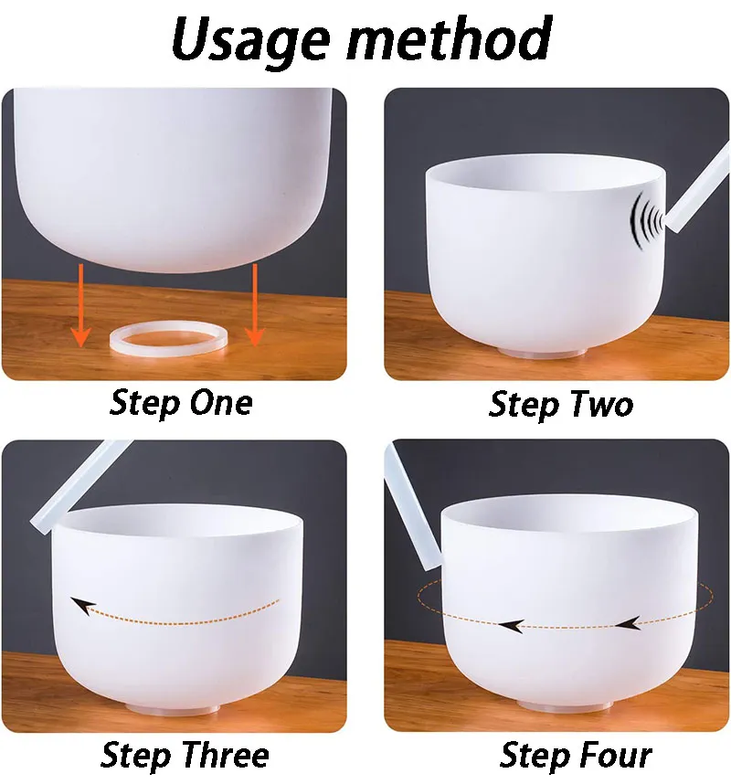 Crystal singing bowl packaging showing professional presentation for gift giving occasions.