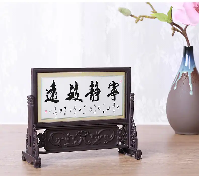 Detailed view of classical painting motifs recreated in high-quality resin handicraft material.