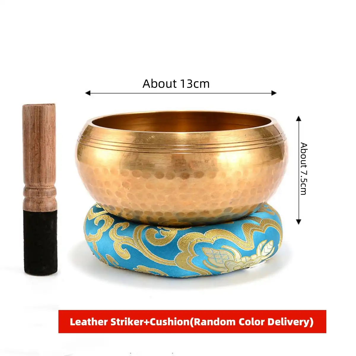Peaceful home meditation space featuring singing bowl set with candles and plants.