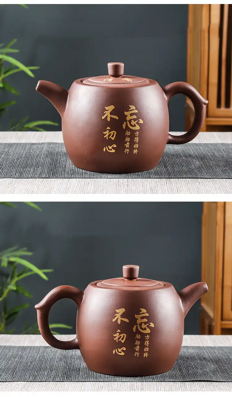 Household drinkware collection showcasing versatile 1000ml Yixing purple clay teapot for daily use.