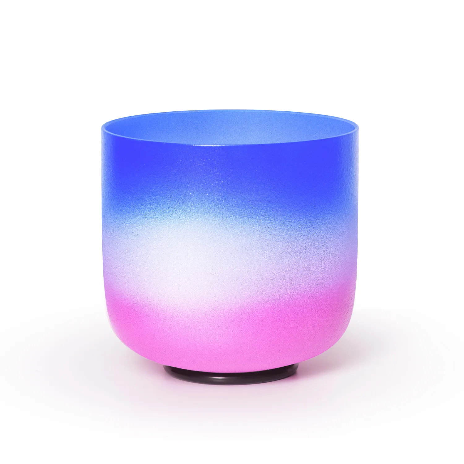 Different gradient color options available for half-colored crystal singing bowls.