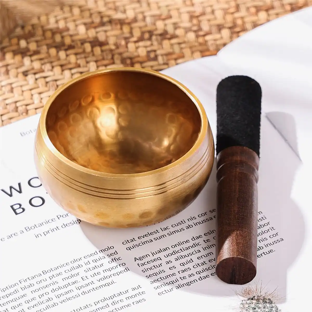 Compact 4.5cm singing bowl perfect size for personal meditation and travel convenience.
