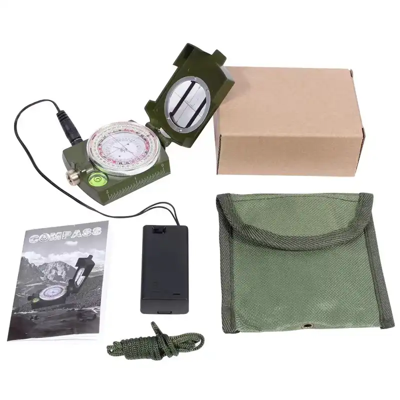Professional dragon seeking compass showing laser pointer beam for accurate 24 mountain positioning.