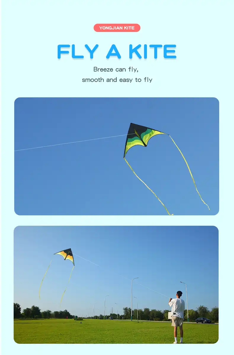 Delta kite instruction manual and accessories laid out showing complete beginner-friendly package.