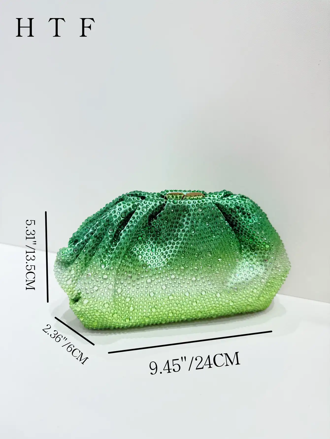 Multiple angle showcase of bling bucket purse highlighting sparkle and craftsmanship.