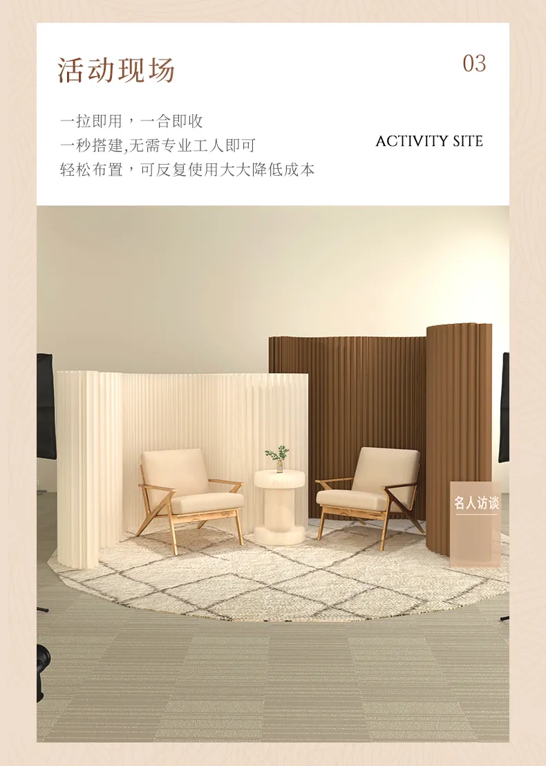 Easy storage demonstration with folded screen fitting into small space or closet.