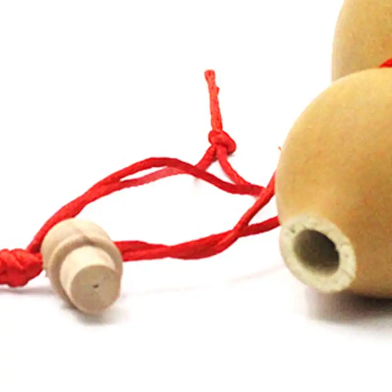 Mini wine gourd size comparison showing portable 14cm traditional Chinese ornament design.