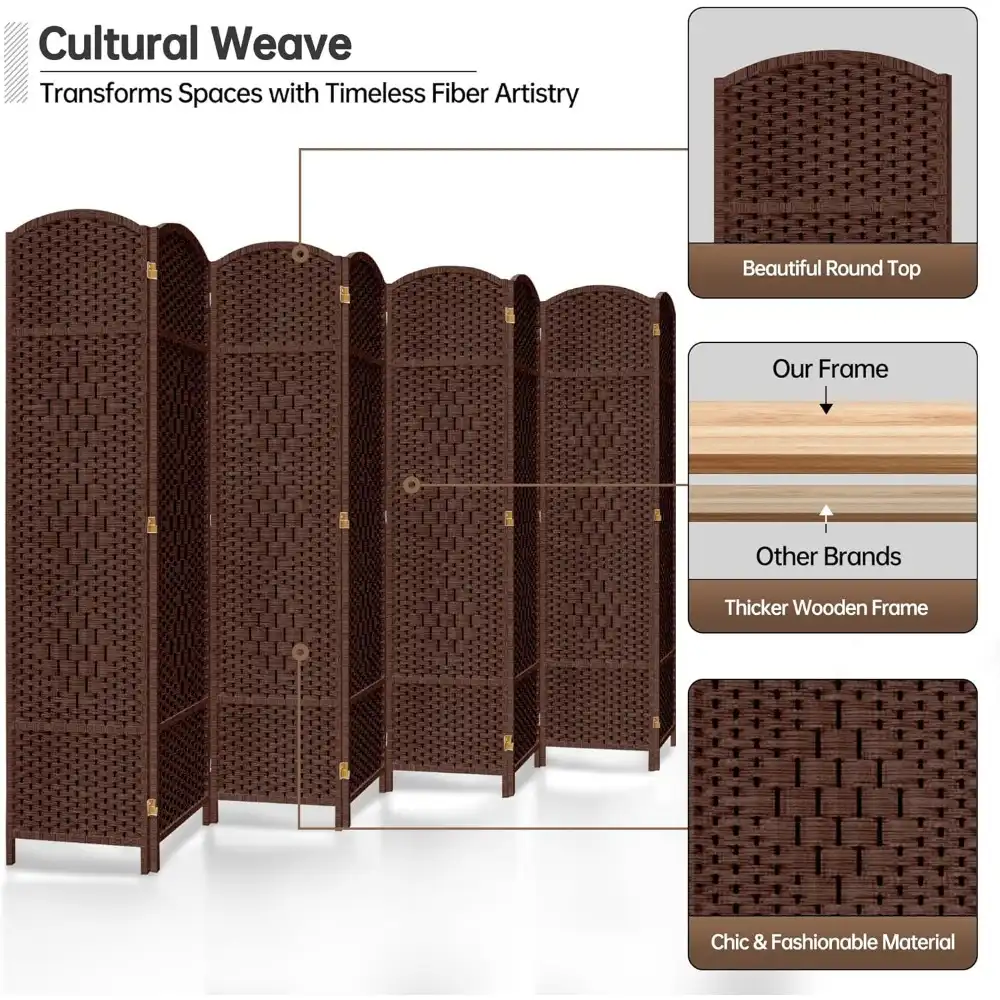 Modern office space featuring 8-panel room divider creating privacy partition in open layout.