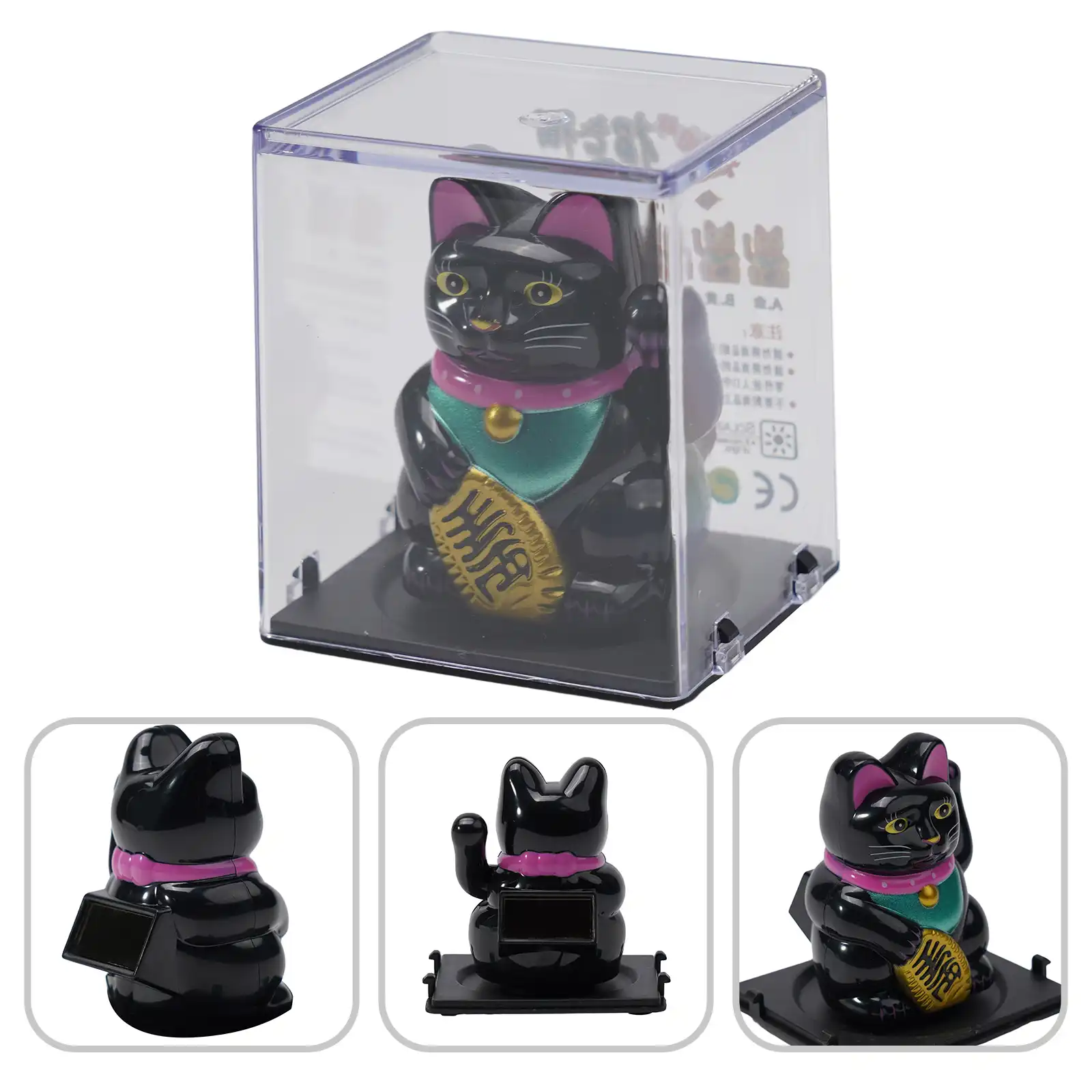 Solar powered cat decoration showing consistent performance in various climates.