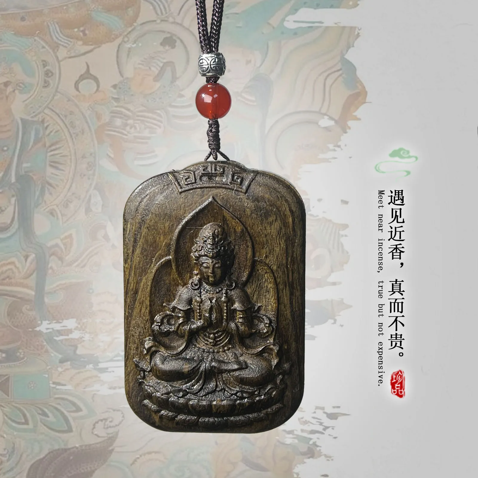 Unisex Guanyin amulet pendant suitable for both men and women spiritual jewelry collection.