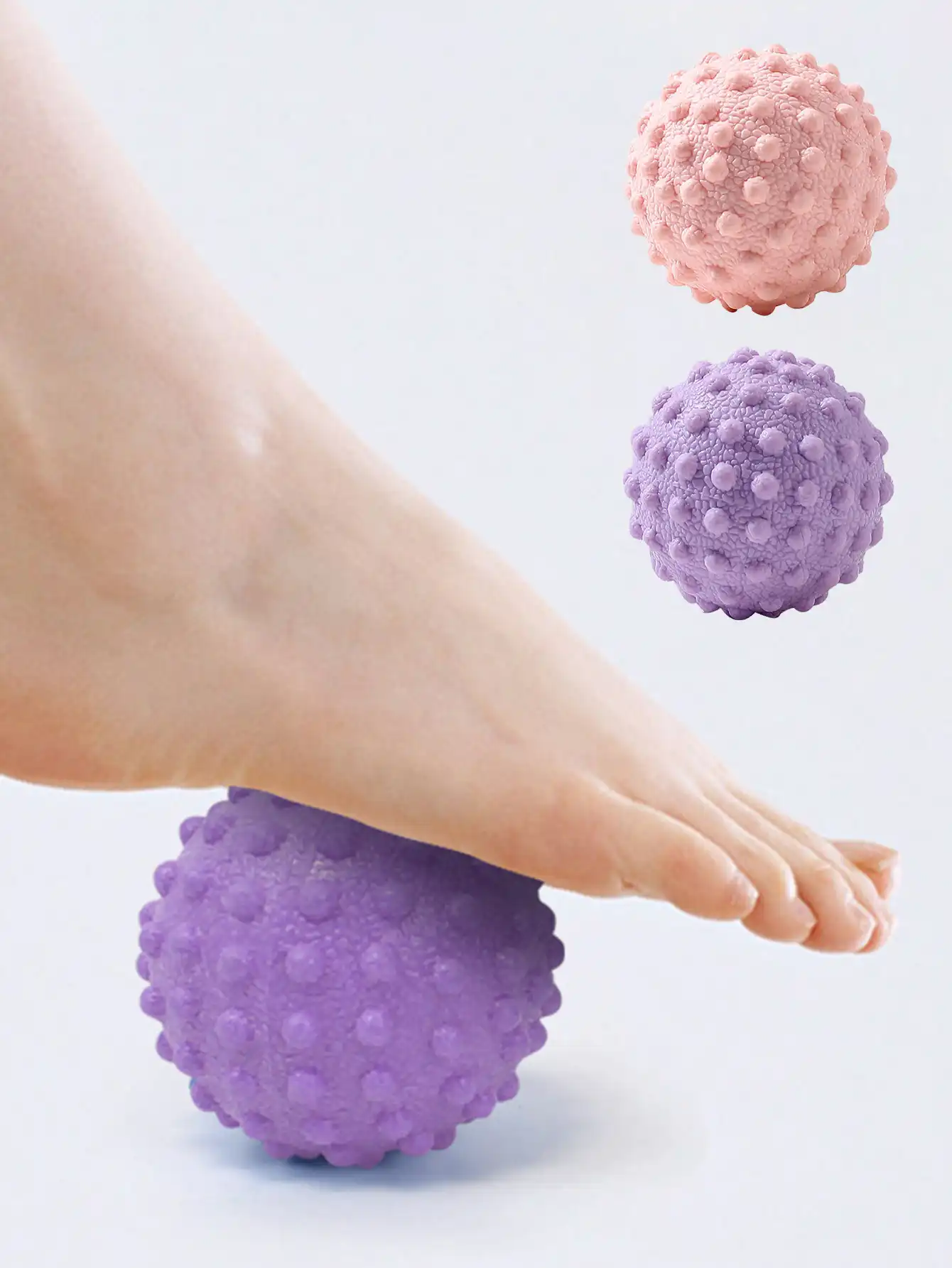TPR raised point ball for muscle relief, top-down view..