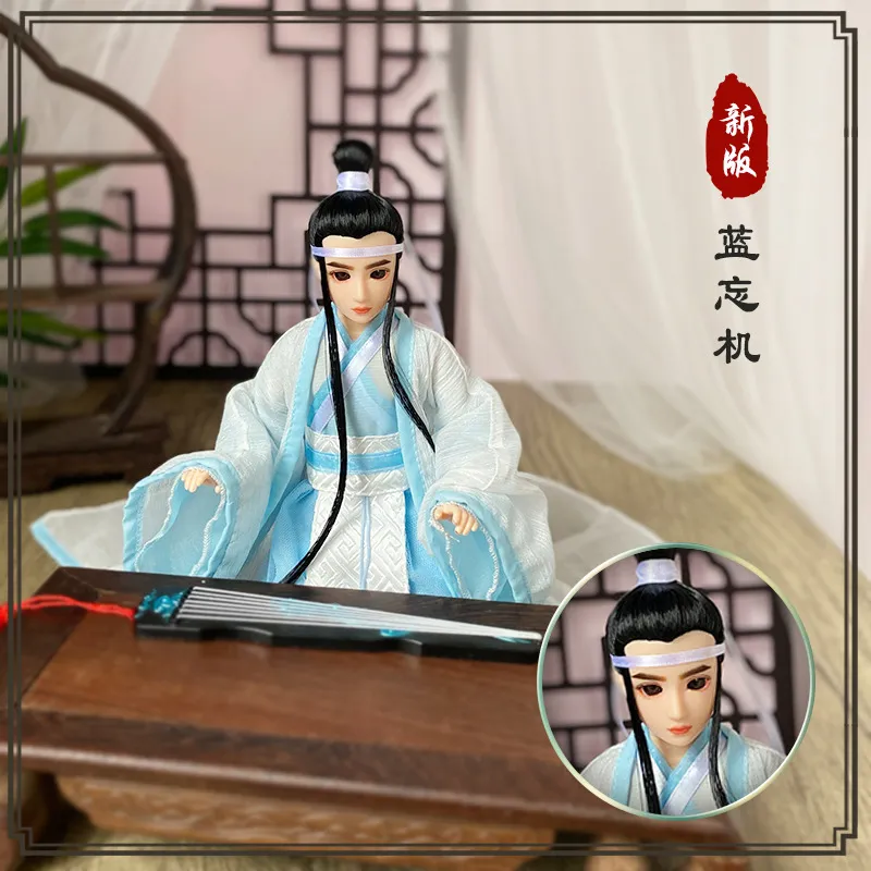 Chinese knight collectible doll displayed in traditional martial arts fighting stance.