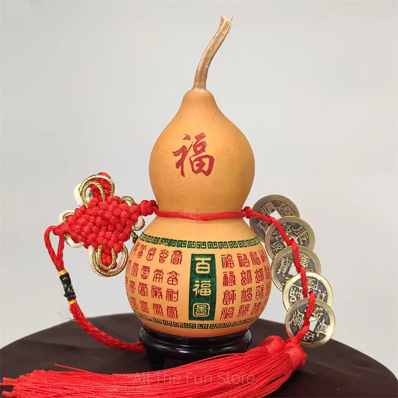 Traditional Chinese gourd ornament perfect for cosplay props and cultural home decoration gifts.