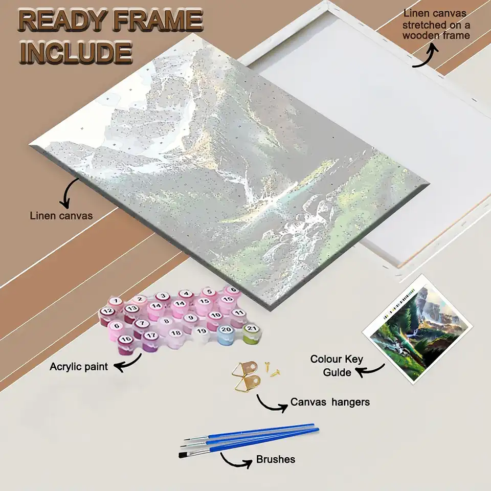 Gift packaging of Disney paint by numbers kit perfect for birthdays and special occasions.