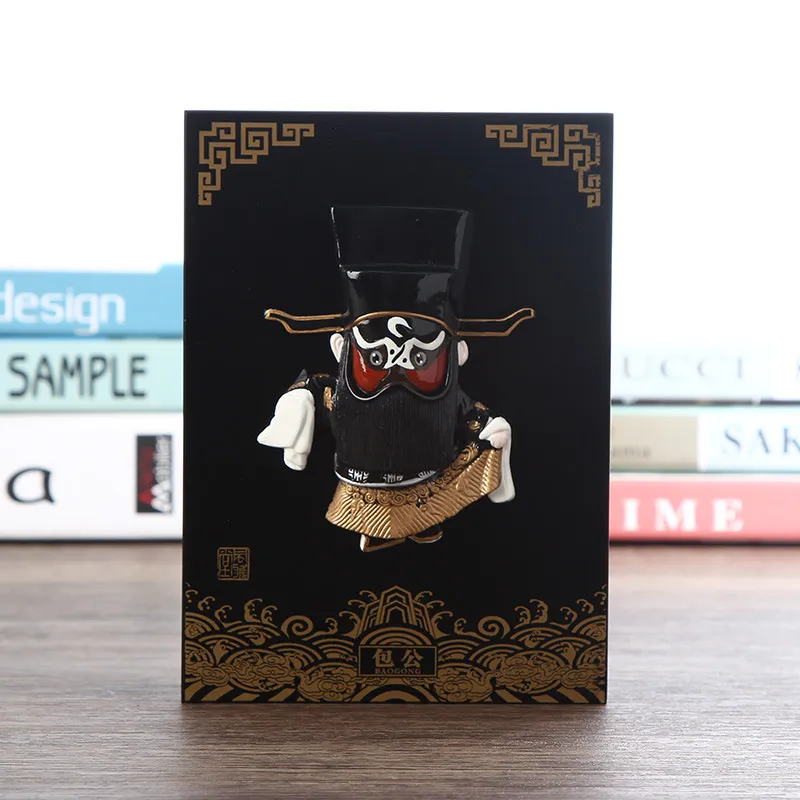 Multiple ornament arrangement showing variety of Chinese opera character facial designs available.