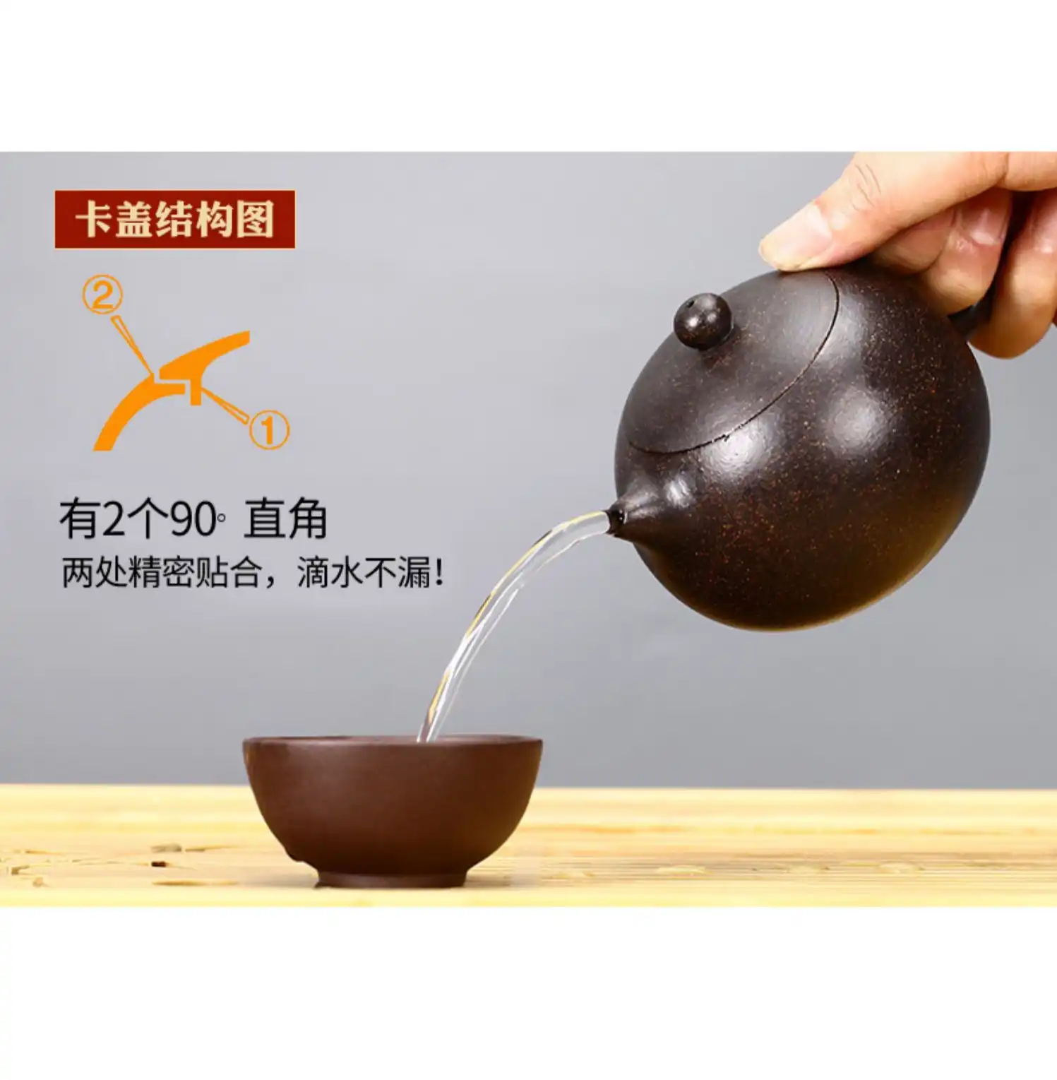 Custom Yixing teapot collection displaying various black gold sand sizes and traditional proportions.