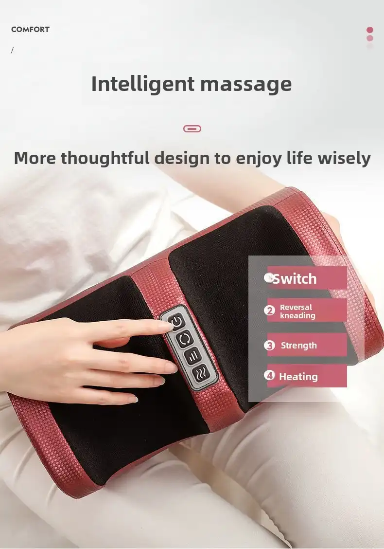 Foot massage machine for pain relief, used on calves..