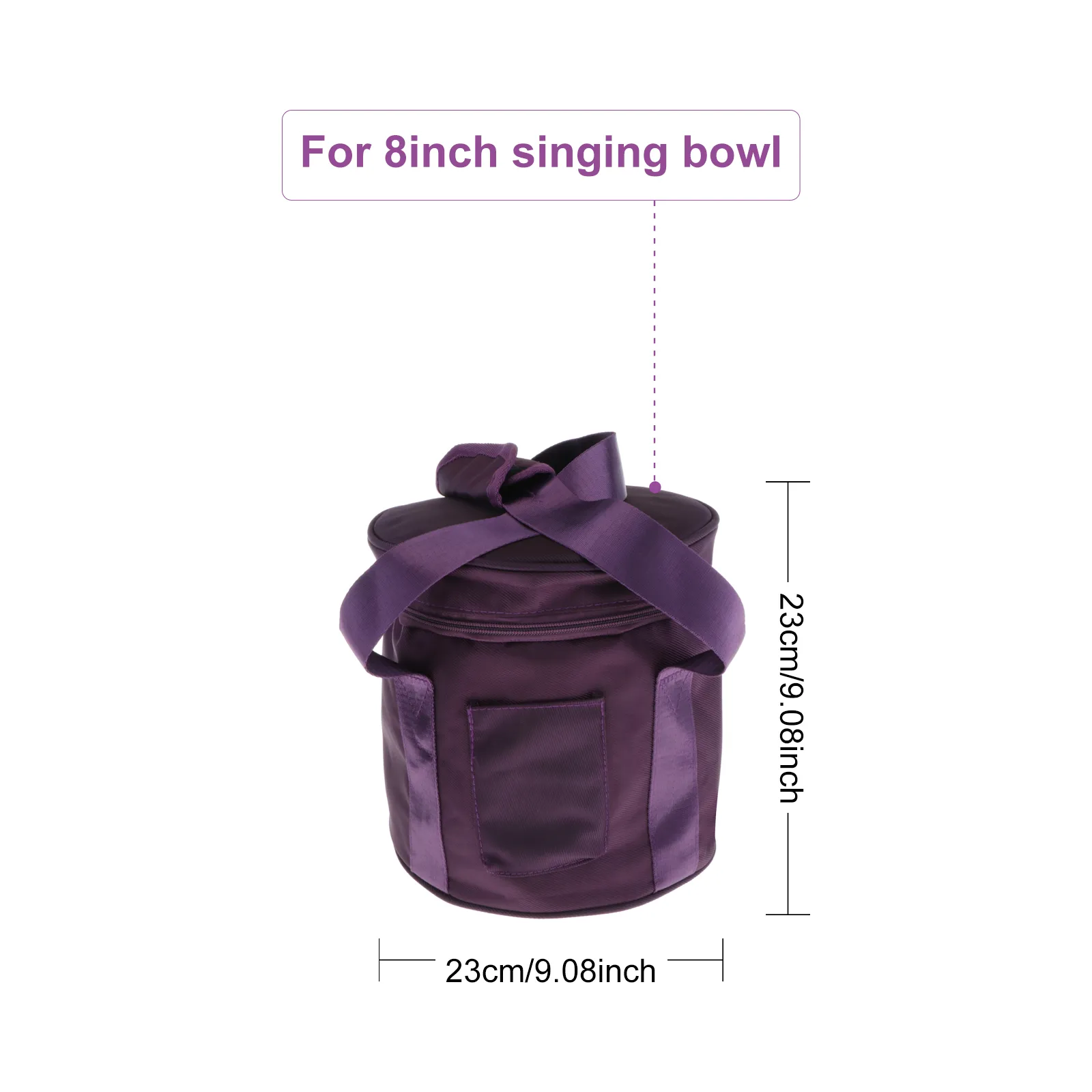 Travel setup with crystal bowl bag as yoga accessory for meditation and sound healing.