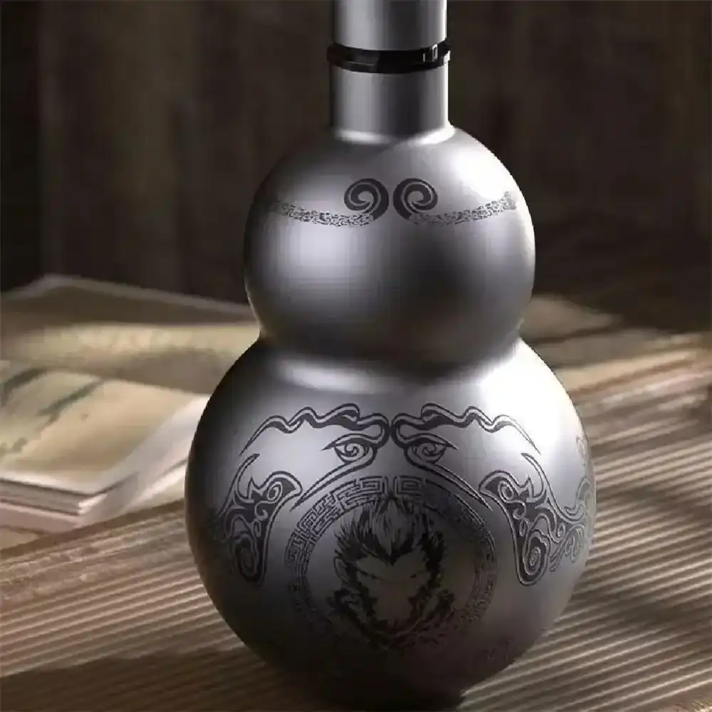 Premium packaging and presentation of collectible gaming merchandise water bottle gift item.