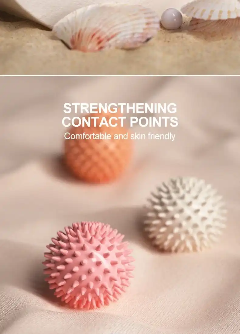 Muscle relaxation massage ball, used in yoga setting..