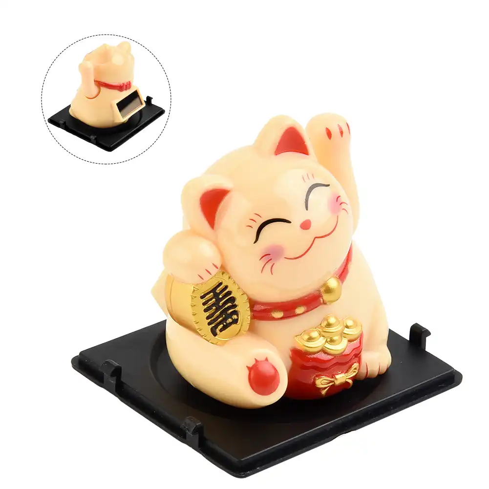 Solar cat decoration showing how traditional symbols adapt to modern technology.